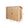 Abri pratique en bois massif brut 2,37m² avec large passage - Habrita