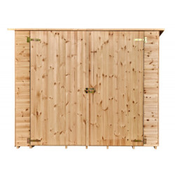 Abri pratique en bois massif brut 2,37m² avec large passage - Habrita