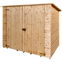 Abri pratique en bois massif brut 2,37m² avec large passage - Habrita