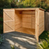 Abri pratique en bois massif brut 2,37m² avec large passage - Habrita