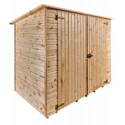Abri pratique en bois massif brut 2,37m² avec large passage - Habrita