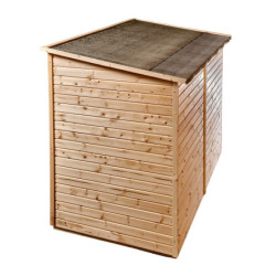 Abri pratique en bois massif brut 2,37m² avec large passage - Habrita