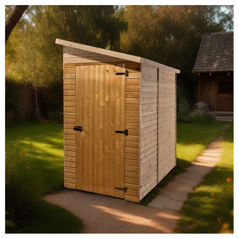Abri pratique en bois massif brut 2,27m² avec porte latéral - Habrita