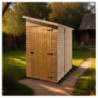 Abri pratique en bois massif brut 2,27m² avec porte latéral - Habrita