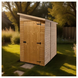 Abri pratique en bois massif brut 2,27m² avec porte latéral - Habrita