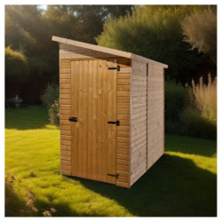 Abri pratique en bois massif brut 2,27m² avec porte latéral - Habrita
