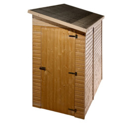 Abri pratique en bois massif brut 2,27m² avec porte latéral - Habrita