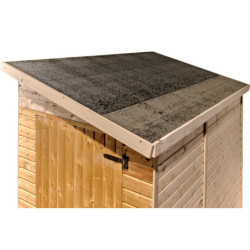 Abri pratique en bois massif brut 2,27m² avec porte latéral - Habrita