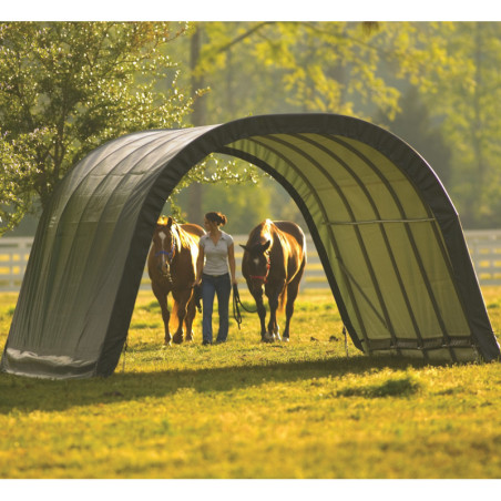 Abri pour animaux 22,6m² en acier et polyéthylène - Shelter Logic