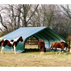 Abri pour animaux 40,9m² en acier et polyéthylène - Shelter Logic