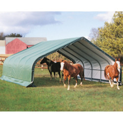 Abri pour animaux 40,9m² en acier et polyéthylène - Shelter Logic