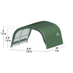 Abri pour animaux 7,8m² en acier et polyéthylène - Shelter Logic