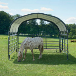 Auvent 370x370cm démontable en polyéthylène vert Shelter Logic