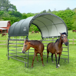 Auvent 370x370cm démontable en polyéthylène vert Shelter Logic