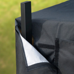 Abri bûches en acier et polyester capacité 1m³ noir ShelterLogic