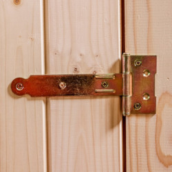 Abri 6,05m² en madriers massif 20mm avec plaques ondulées - HABRITA