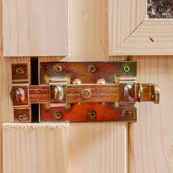 Abri 6,05m² en madriers massif 20mm avec plaques ondulées - HABRITA