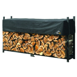 Abri bûches en acier et polyester capacité 2m³ noir ShelterLogic