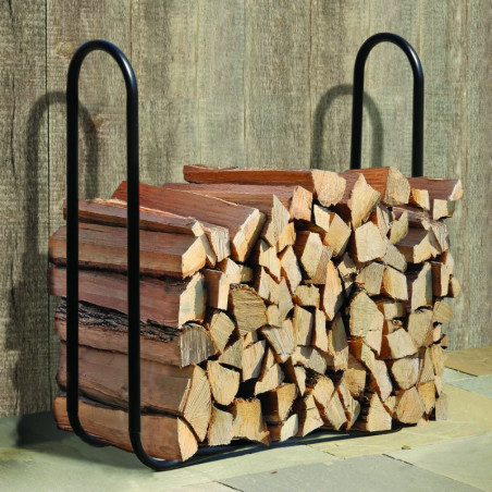 Porte-bûches en acier capacité 280kg noir 120cm - ShelterLogic