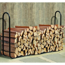 Porte-bûches en acier capacité 550kg noir 240cm - ShelterLogic