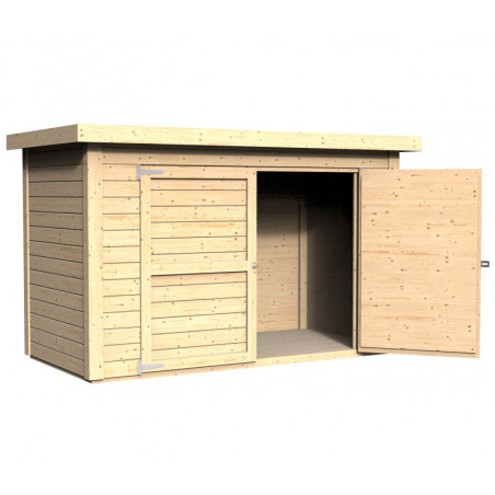 Abri à vélos en bois massif naturel 2,10m² Cykel – Baltic + plancher