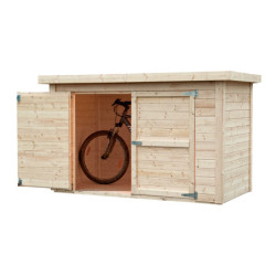 Abri à vélos en bois massif naturel 2,10m² Cykel – Baltic + plancher
