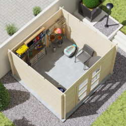 Abri de jardin en bois 19mm, surface 8,9m² Juno Modern Forest Style