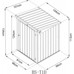 Cache-poubelle Westmann simple en acier pour conteneurs 240L
