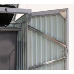 Cache-poubelle Westmann simple en acier pour conteneurs 240L