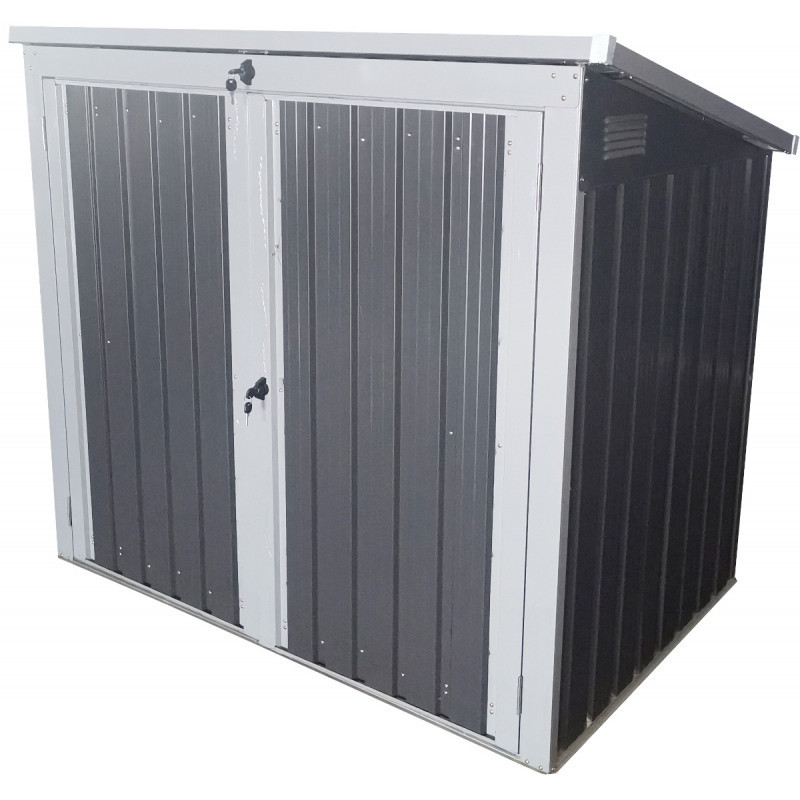 Cache-poubelle double en acier pour conteneurs 240L – Westmann