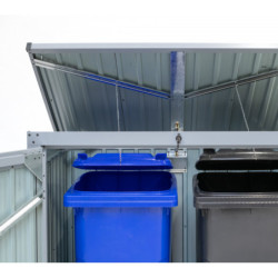 Cache-poubelle double en acier pour conteneurs 240L – Westmann