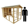 Poulailler en bois 16mm FSC pour 8 à 12 poules Habrita