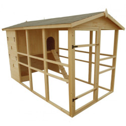 Poulailler en bois 16mm FSC pour 8 à 12 poules Habrita