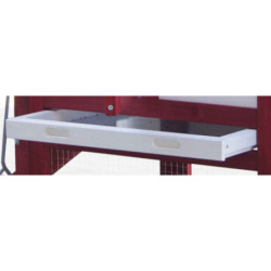 Poulailler rouge et blanc en bois 10mm FSC pour 2 à 3 poules, 0,94m²