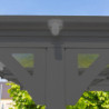 Carport HELSINKI en aluminium gris et polycarbonate 15m² Westmann