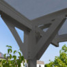 Carport HELSINKI en aluminium gris et polycarbonate 15m² Westmann