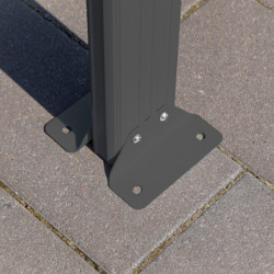 Carport HELSINKI en aluminium gris et polycarbonate 15m² Westmann