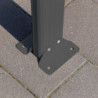 Carport HELSINKI en aluminium gris et polycarbonate 15m² Westmann