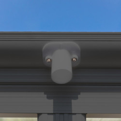 Carport HELSINKI en aluminium gris et polycarbonate 15m² Westmann