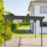Carport HELSINKI en aluminium gris et polycarbonate 15m² Westmann