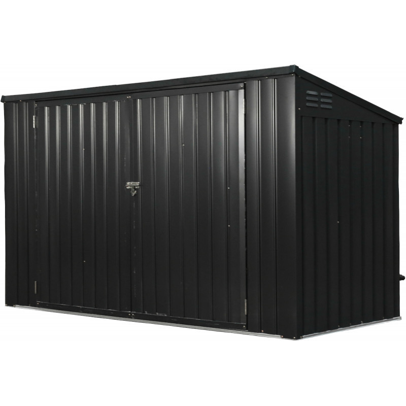 Cache-poubelle double 172x100x131cm en acier 2x240L – Westmann