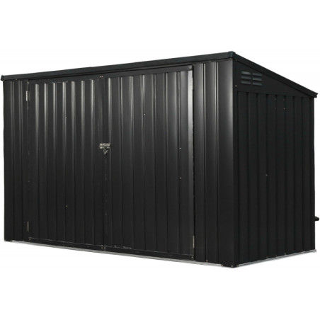 Cache-poubelle double 172x100x131cm en acier 2x240L – Westmann