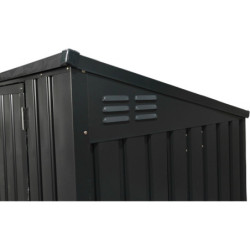 Cache-poubelle double 172x100x131cm en acier 2x240L – Westmann