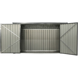 Cache-poubelle double 172x100x131cm en acier 2x240L – Westmann