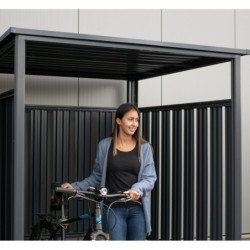 Abri à vélos  Westmann en acier thermolaqué gris anthracite 3,6m²
