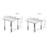 Carport en alu gris et polycarbonate Arcadia Alpine 4300 Palram