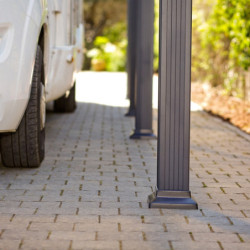 Carport en alu gris et polycarbonate Arcadia Alpine 4300 Palram