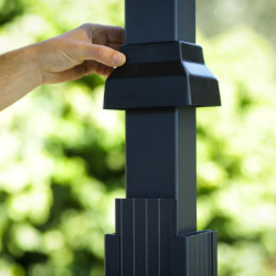 Carport en alu gris et polycarbonate Arcadia Alpine 5000 Canopia