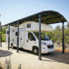 Carport en alu gris et polycarbonate Arcadia Alpine 8500 Canopia