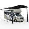Carport en alu gris et polycarbonate Arcadia Alpine 8500 Canopia